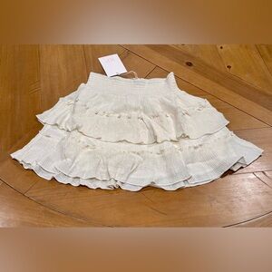 Rachel Parcell Smocked Ruffle Mini Skirt